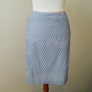 Talbots pencil skirt: eyelet design. 4P